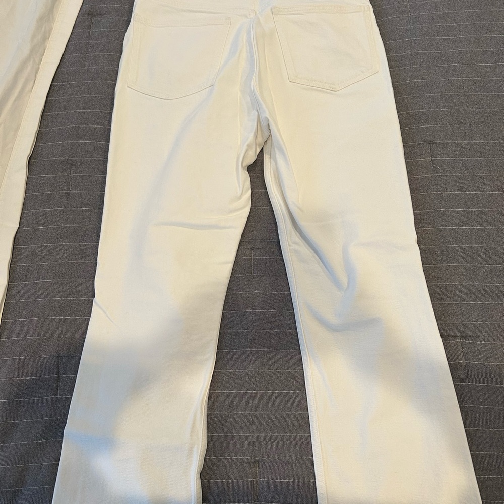 Zara Off-White Denim Pants - Picture 5 of 6